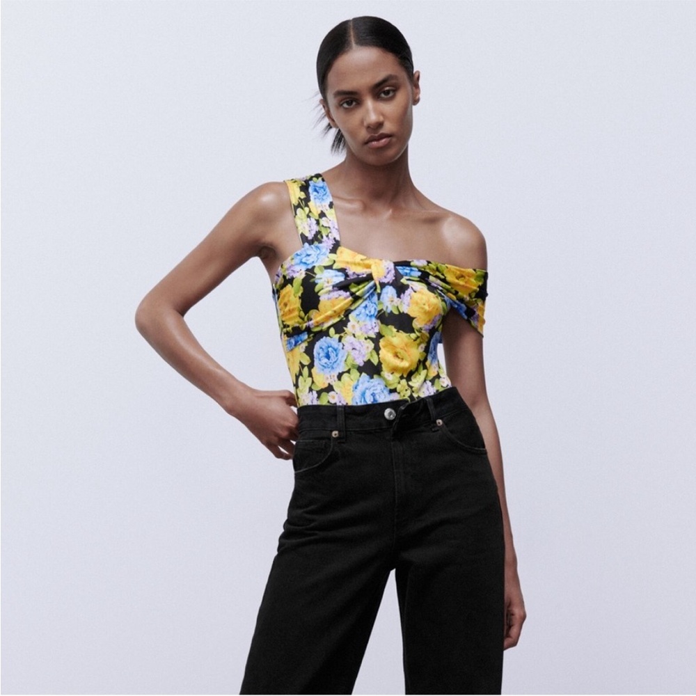 Zara Floral Bodysuit NWT